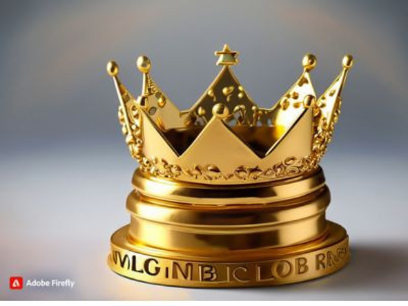 Golden crown placed atop a blog, symbolizing blogging as the ultimate online earning strategy.