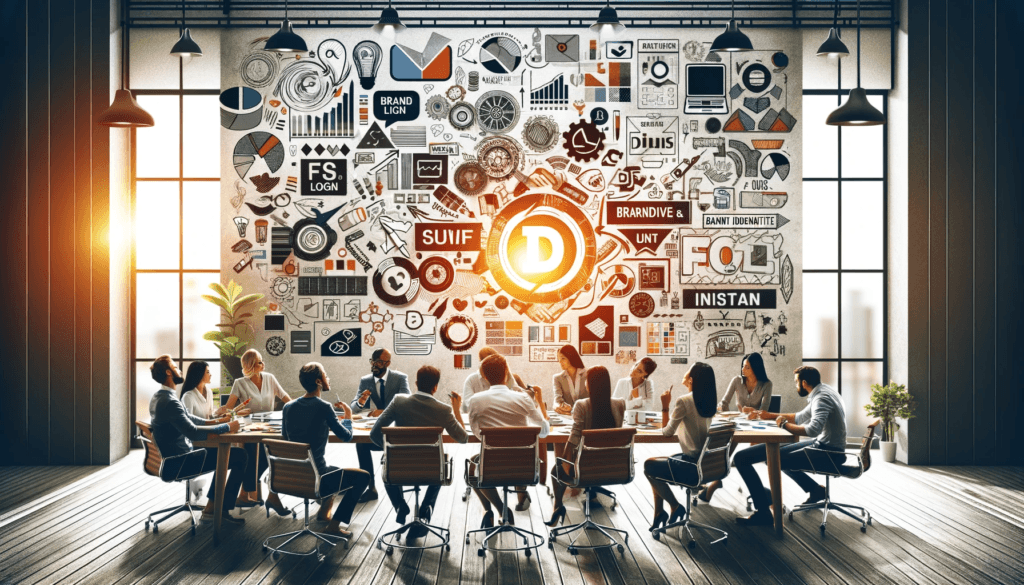 How To Turn Your Side Hustle Into A Business: Our 14 Best tips! 2 An image representing the concept of brand building and crafting a strong identity for market success. The image should depict a diverse group of people creating a brand