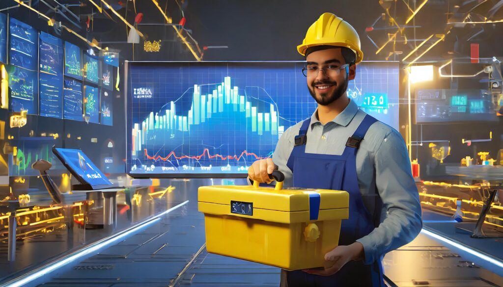 Our #1 Best Beginners Guide To Stock Market Investing! 3 A guy with tools for investment