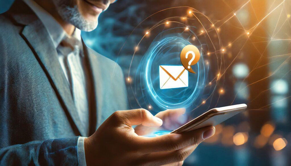 The Benefits Of Building An Email List For Affiliate Marketing 5 A-person-holding-a-phone-with-an-email-letter-icon