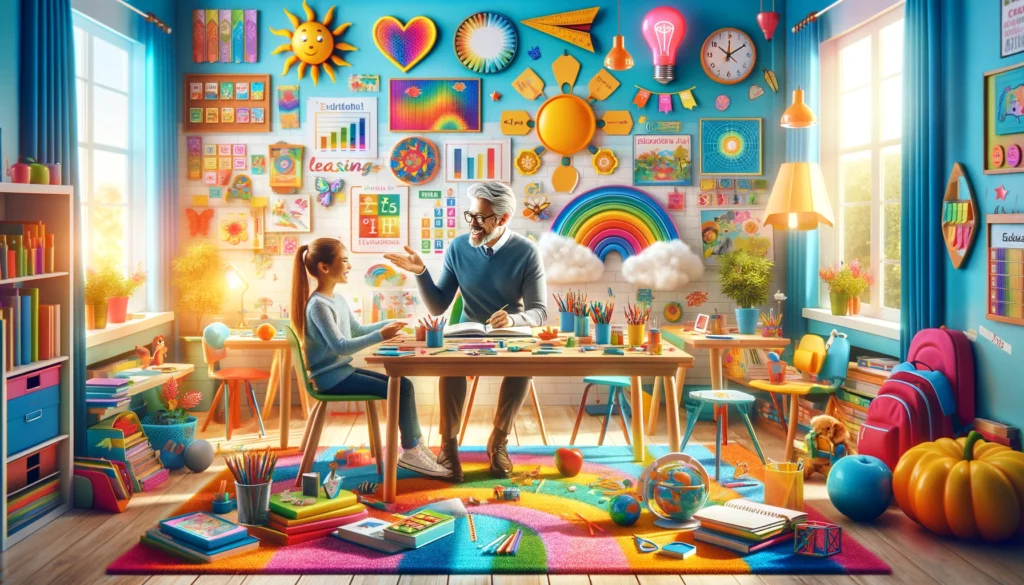 Creating Engaging Lesson Plans For Tutoring Sessions: 16 Tips & Tricks 1 Creating Engaging Lesson Plans For Tutoring Sessions-A room where there is a fun tutoring session