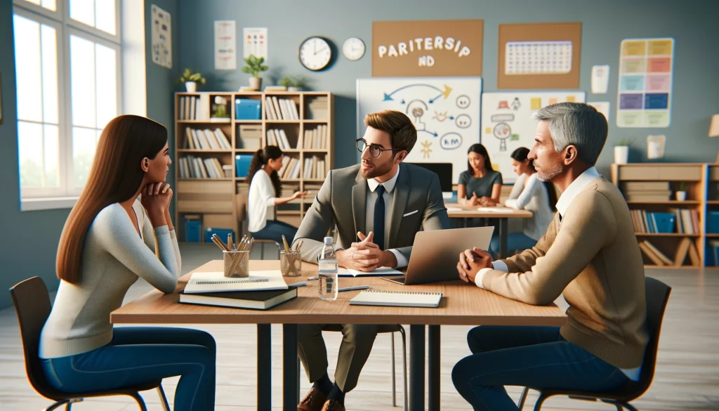 Building Long-Term Relationships With Students And Parents As A Tutor 2 Building Long-Term Relationships With Students And Parents As A Tutor-Teacher talking to parents
