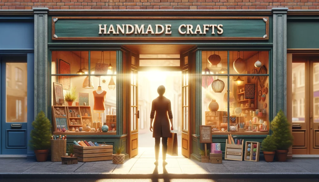 How To Start A Handmade Craft Business-The Front of a Handmade Craft Shop