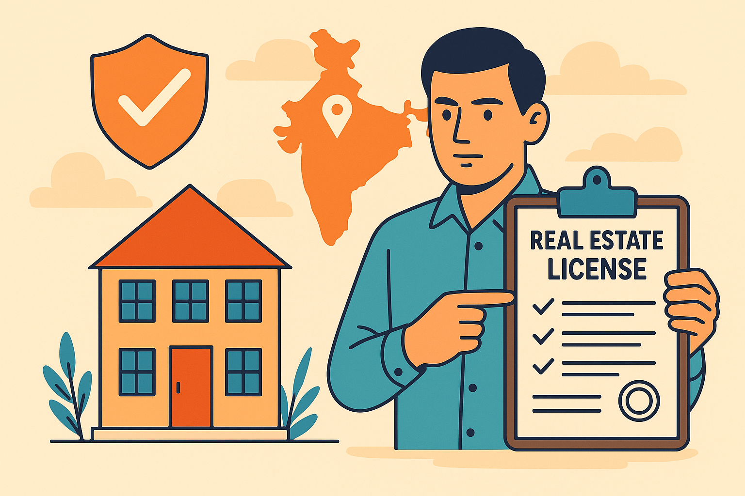image showing how to get a real estate license in india
